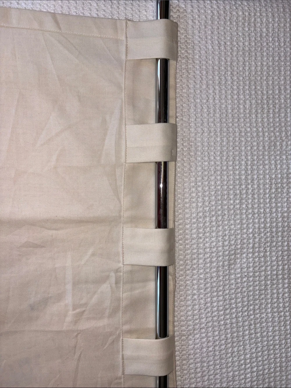 Pottery Barn Cream Canvas Curtains / 2 panels / 44” x 84”